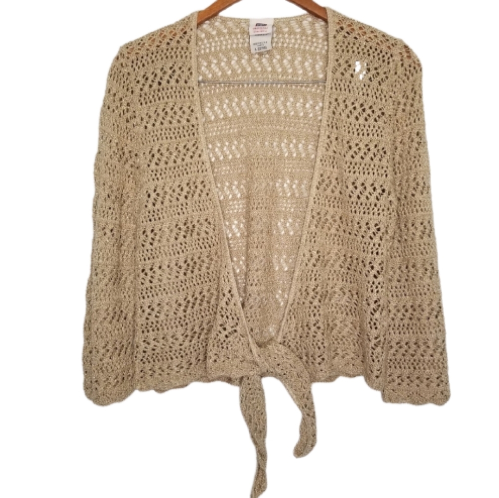 Women's Crochet long sleeve Cardigan (L)